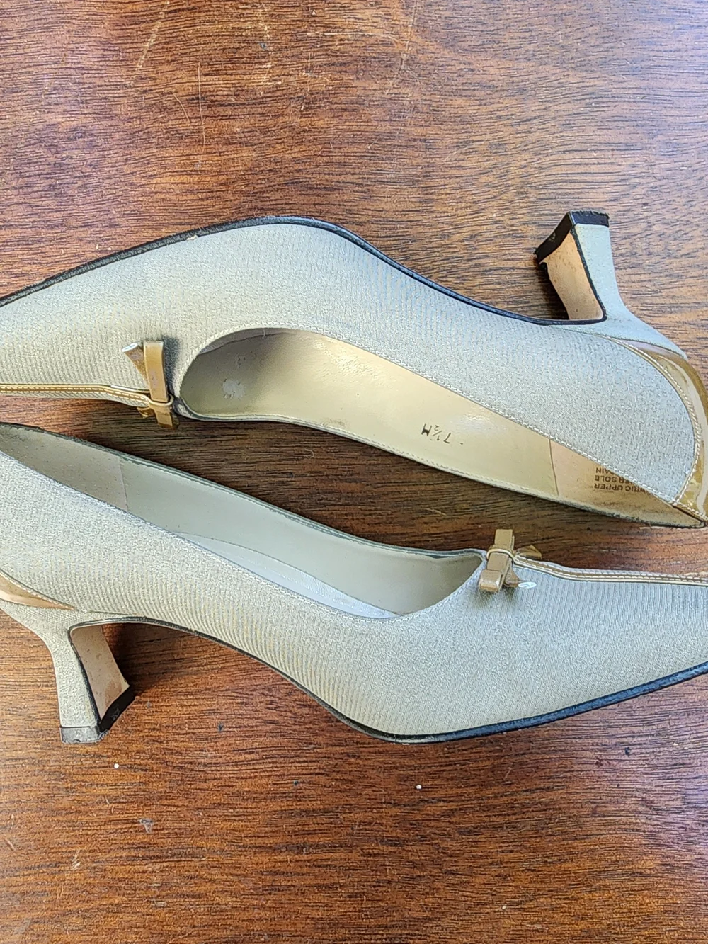 Vintage Etienne Aigner Spain Fabric Bow Pumps 7.5